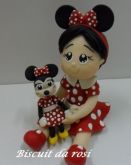 Topo de bolo Menina com minnie